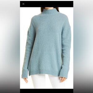 Jenni Kayne Alpaca Mockneck Pullover Vintage Blue
